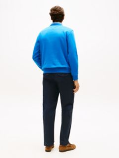 Logo Embroidery Fleece Sweatshirt — Blue 4