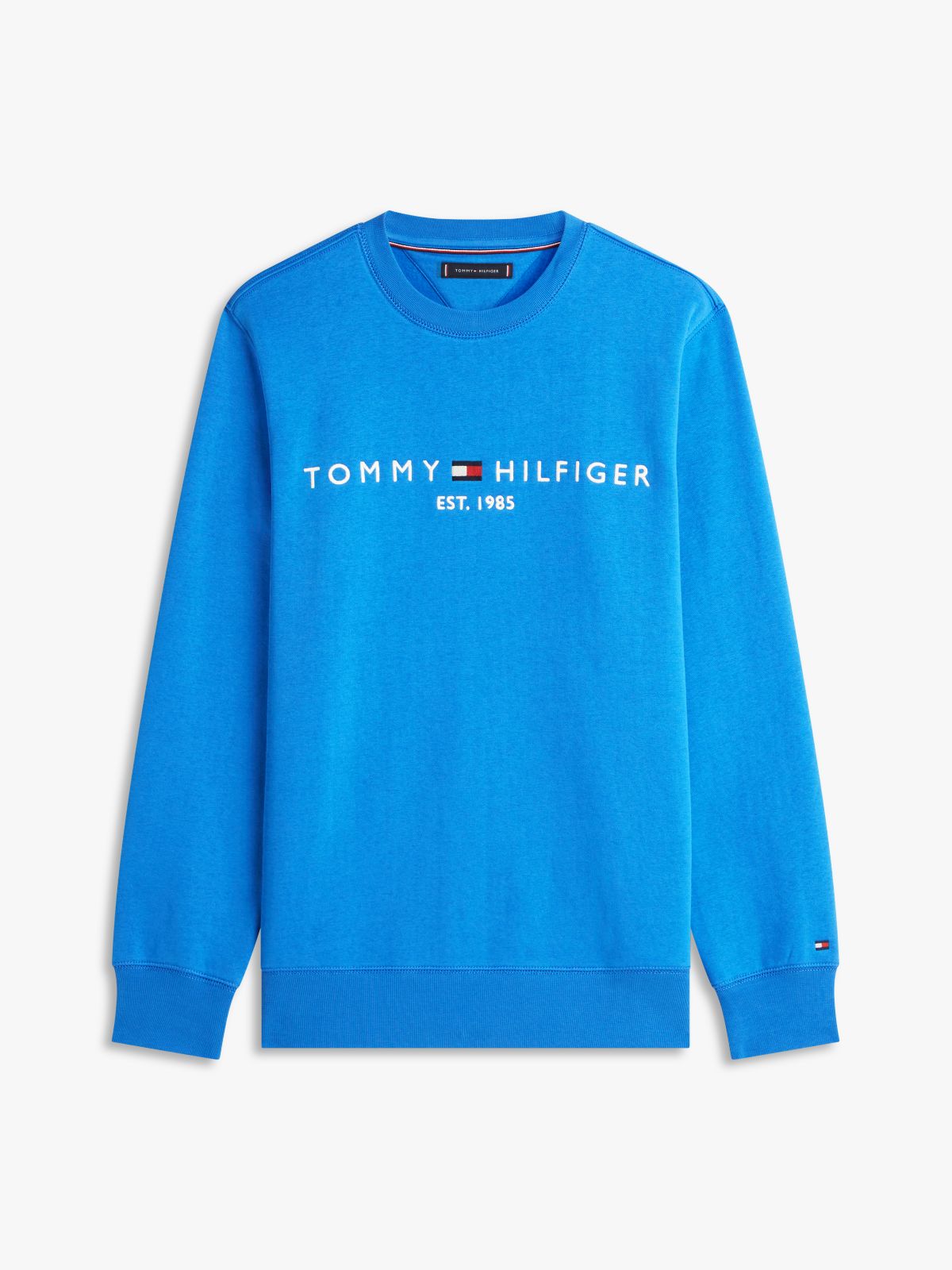 Logo Embroidery Fleece Sweatshirt — Blue