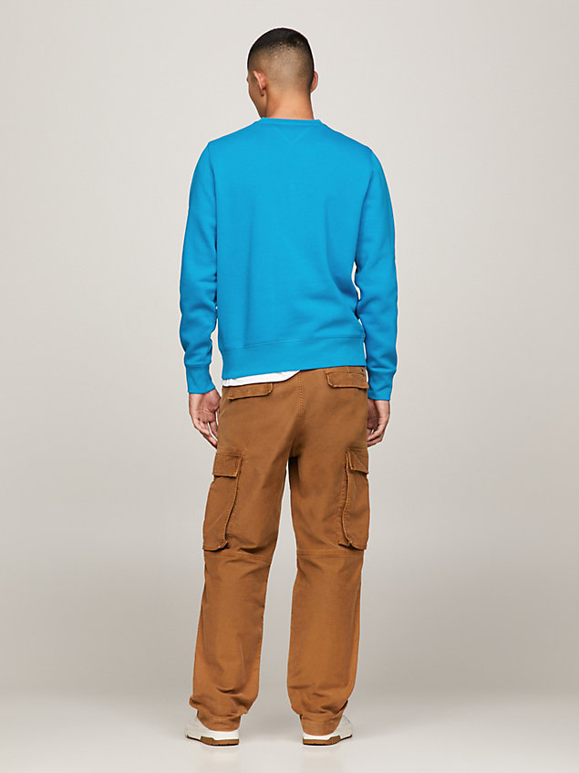 blue regular fit sweatshirt mit logo für herren - tommy hilfiger