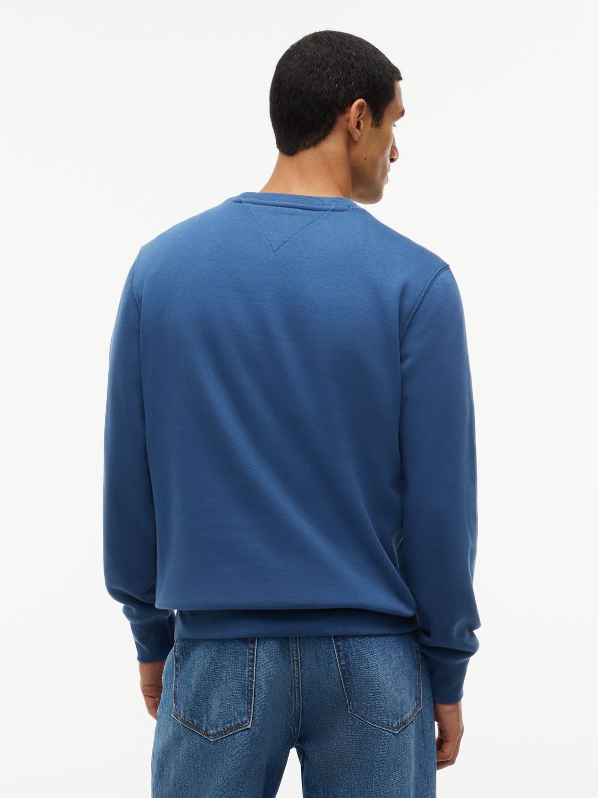 Logo Embroidery Fleece Sweatshirt — Blue