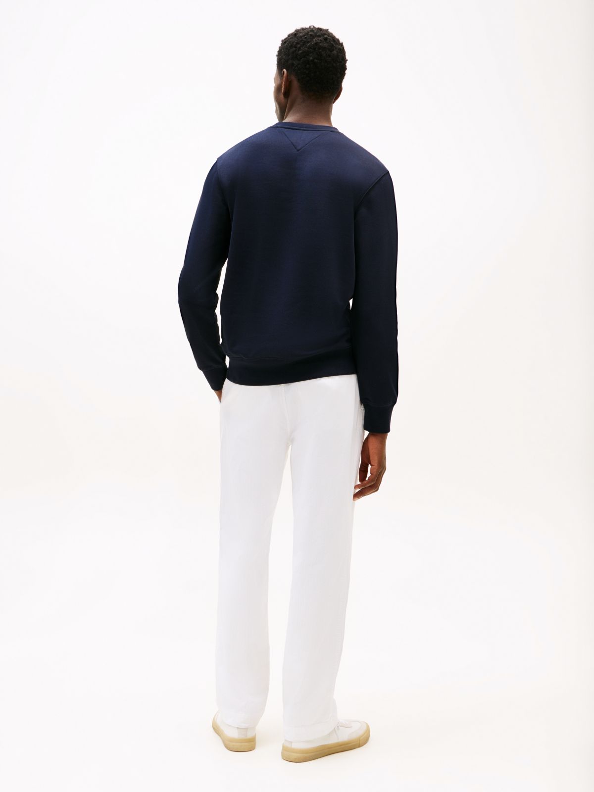 Logo Embroidery Fleece Sweatshirt — Blue