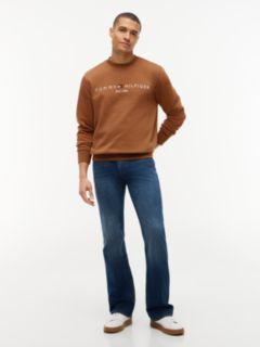 Logo Embroidery Fleece Sweatshirt — Brown 2