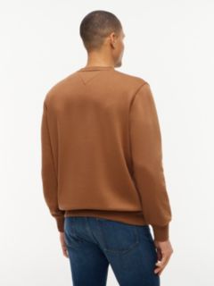 Logo Embroidery Fleece Sweatshirt — Brown 4