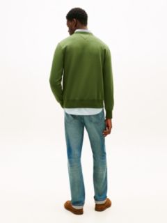 Logo Embroidery Fleece Sweatshirt — Green 4