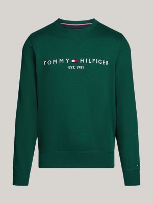 Felpa verde tommy hilfiger on sale