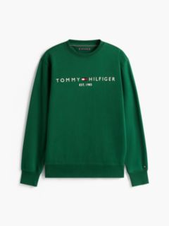 Logo Embroidery Fleece Sweatshirt — Green 8
