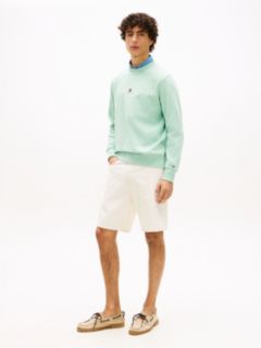 Logo Embroidery Fleece Sweatshirt — Green 3