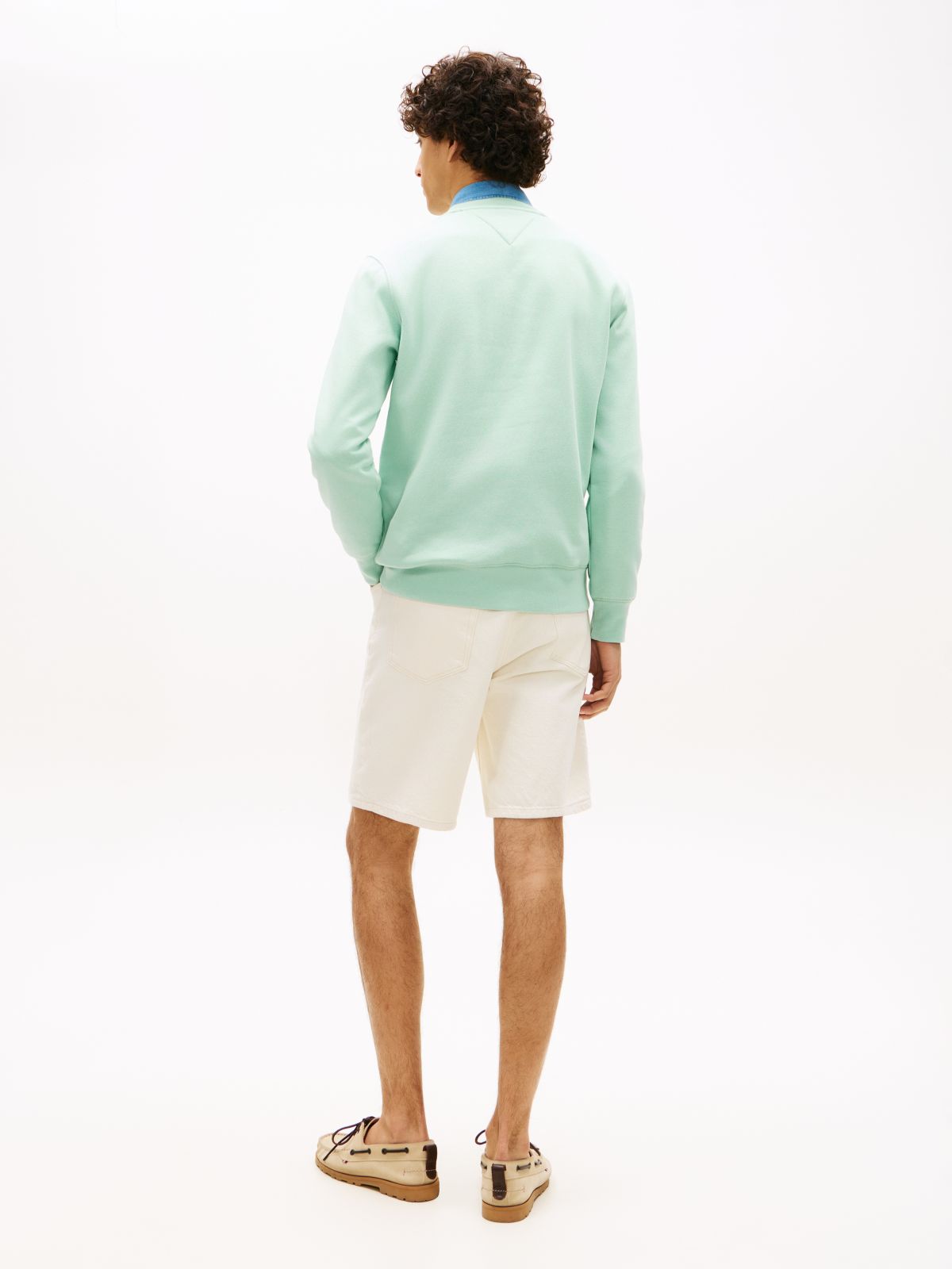 Logo Embroidery Fleece Sweatshirt — Green