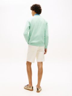 Logo Embroidery Fleece Sweatshirt — Green 4
