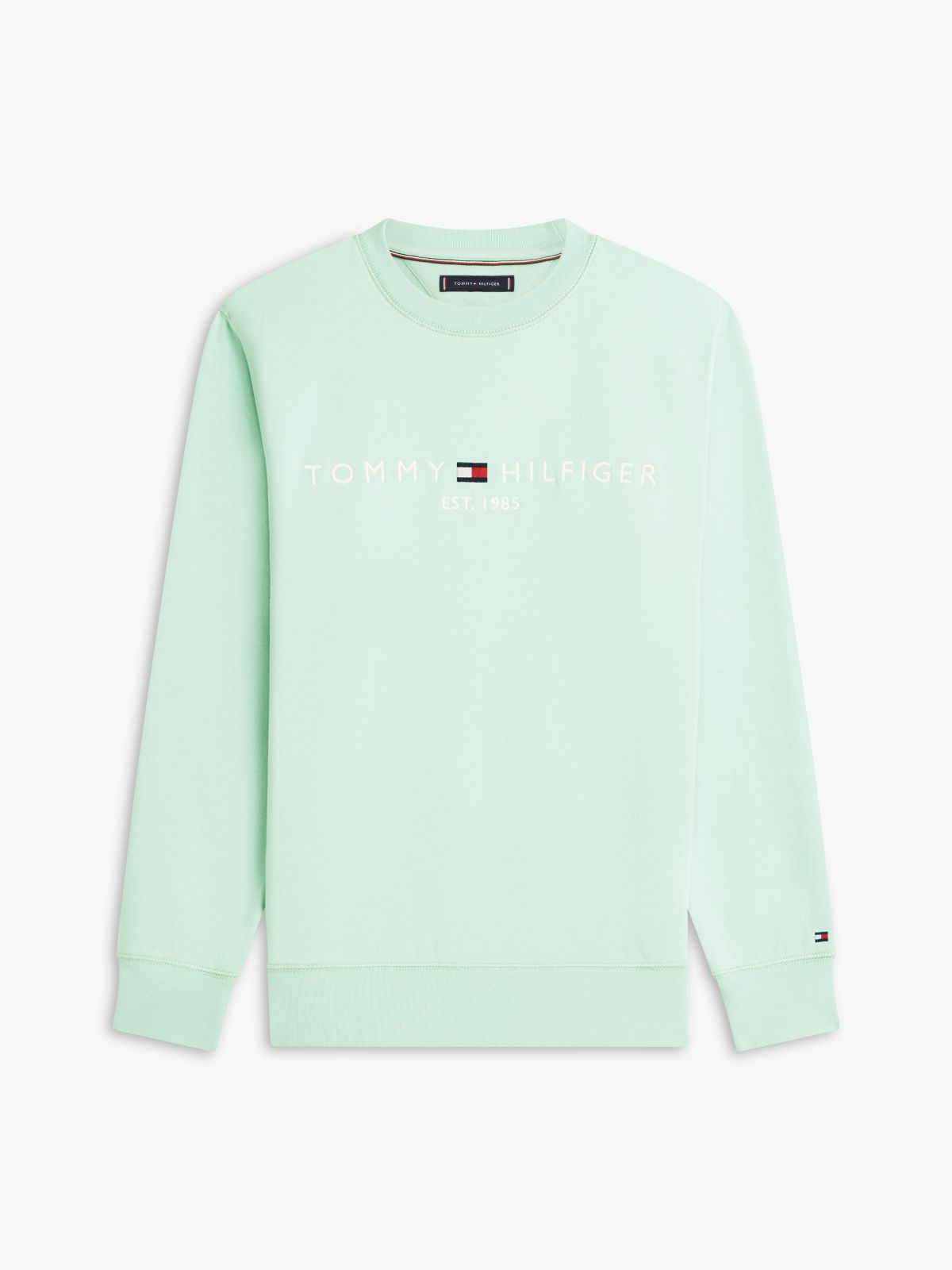 Logo Embroidery Fleece Sweatshirt — Green