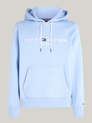 Drawstring Logo Embroidery Hoody Blue Tommy Hilfiger