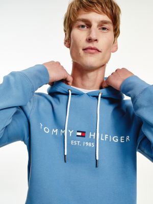 Hudi Th Flex S Logotipom Sinij Tommy Hilfiger