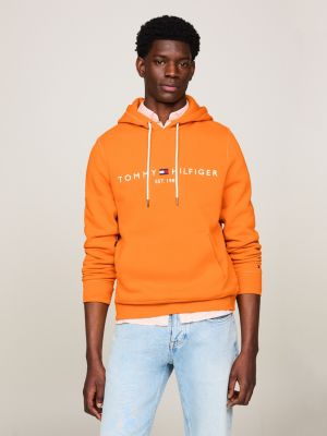 Drawstring logo hoodie tommy hilfiger best sale