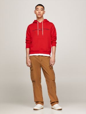Felpa Tommy Jeans con cappuccio e logo in rilievo uomo