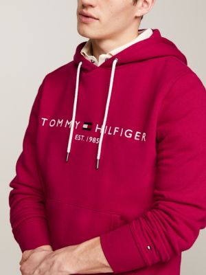 Sweat Capuche Tommy Logo 1599 Rouge