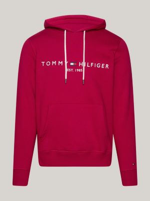 TOMMY HILFIGER Sudadera con capucha para hombre con logotipo de Tommy  bordado de forro polar icónico colección 2024