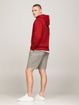 Drawstring Logo Embroidery Hoody | Red | Tommy Hilfiger