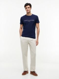 Logo Embroidery Slim Jersey T-Shirt — Blue 2