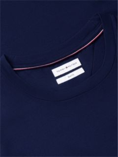 Logo Embroidery Slim Jersey T-Shirt — Blue 6