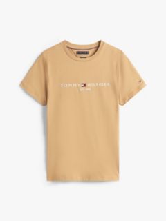 Logo Embroidery Slim Jersey T-Shirt — Beige 5