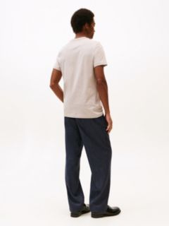 Logo Embroidery Slim Jersey T-Shirt — Grey 4