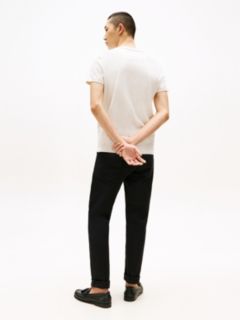 Logo Embroidery Slim Jersey T-Shirt — Beige 4