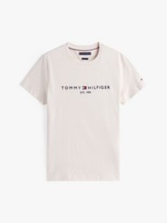 Logo Embroidery Slim Jersey T-Shirt — Beige 5