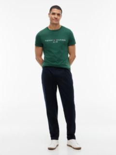Logo Embroidery Slim Jersey T-Shirt — Green 2