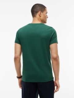 Logo Embroidery Slim Jersey T-Shirt — Green 4