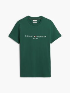 Logo Embroidery Slim Jersey T-Shirt — Green 5
