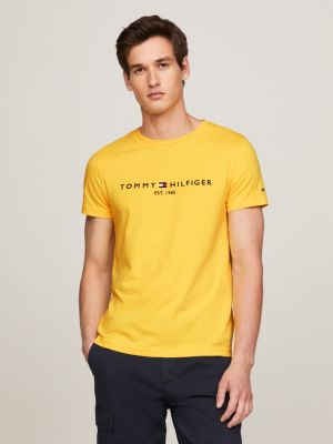 mens yellow tommy hilfiger t shirt