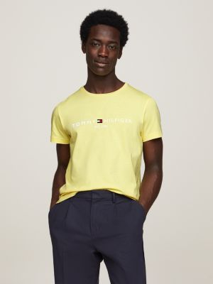 mens yellow tommy hilfiger t shirt