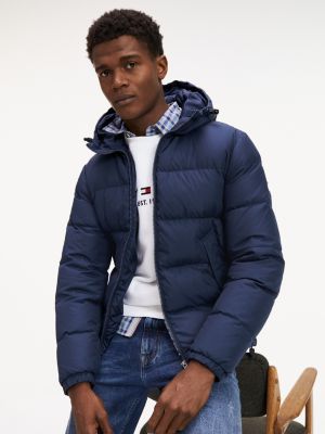 two tone hooded bomber