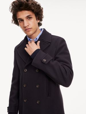 tommy hilfiger short double breasted peacoat
