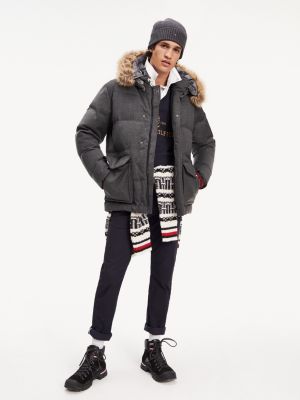 tommy hilfiger faux fur hooded puffer coat