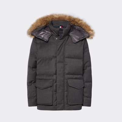 tommy hilfiger faux fur hooded puffer coat
