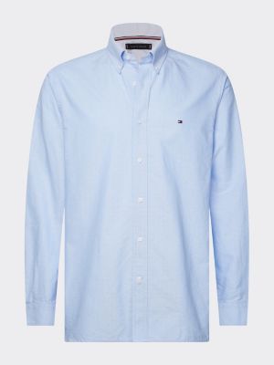 tommy hilfiger blue oxford shirt