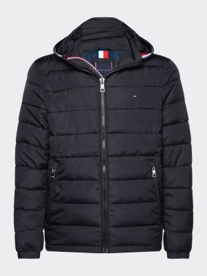 tommy jeans quilted hooded coat