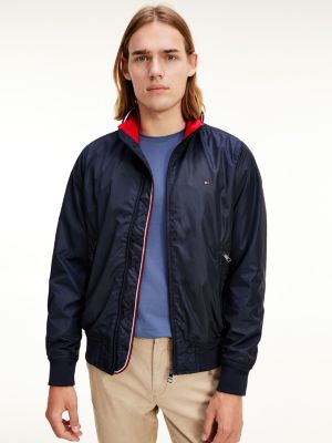 blue tommy hilfiger bomber jacket