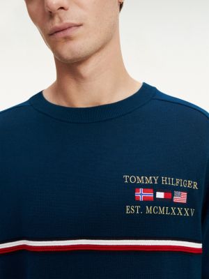 tommy hilfiger crew neck logo flag