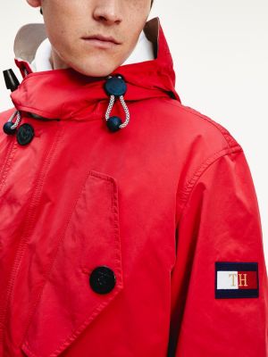 tommy hilfiger red parka