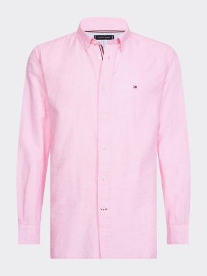 Cotton Linen Twill Shirt | PINK | Tommy Hilfiger