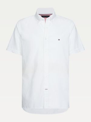 tommy hilfiger linen short sleeve shirt