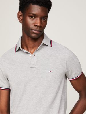 Grey tommy hotsell hilfiger polo