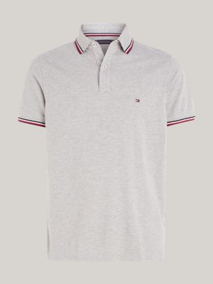 Tommy Hilfiger Men's Organic Cotton Slim Polo - Grey