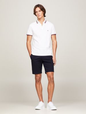 Mens white polo shirts slim fit best sale