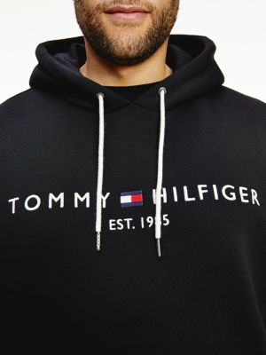 tommy hilfiger drawstring logo hoodie