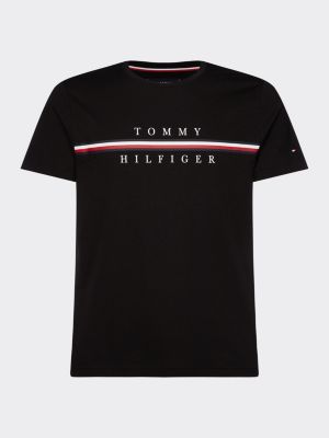 tommy hilfiger black t shirt mens