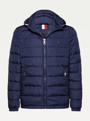 tommy jeans quilted hooded coat