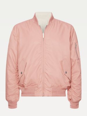 tommy hilfiger reversible nylon bomber jacket